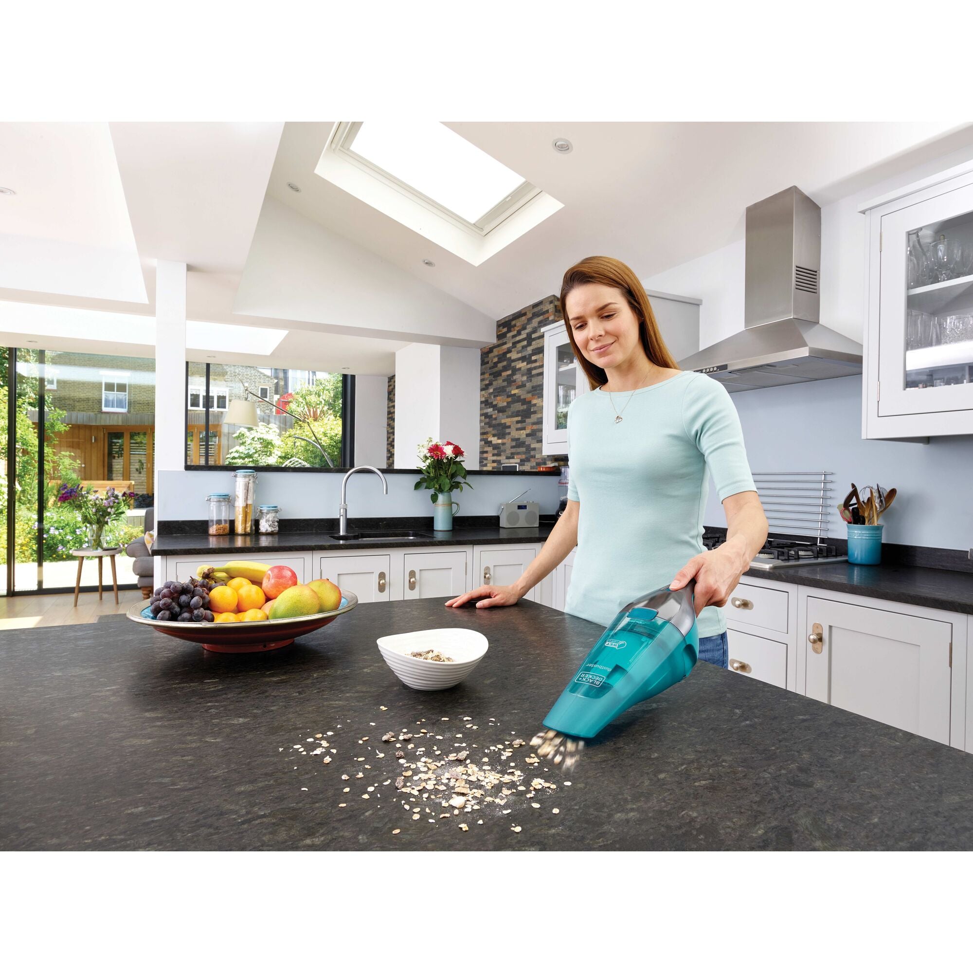 Dustbuster QuickClean Cordless Wet Dry Handheld Vacuum Cleaner - Lightweight Powerful 16V Rechargeable for Home Car Pet Hair Spills - Ideal for Quick Cleanups on Floors Carpets Upholstery Cars