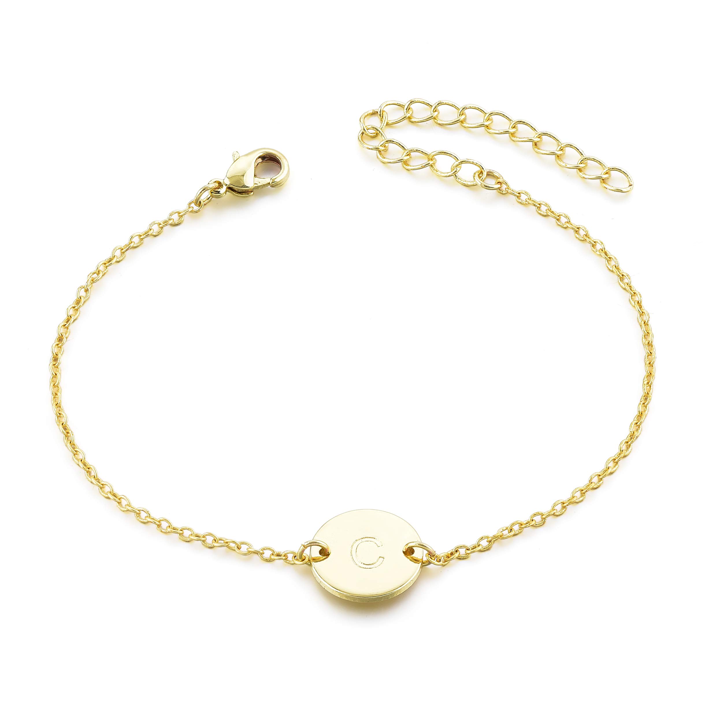 Elegant Gold Plated Initial Anklet for Women - Personalized Mariner Chain Letter Ankle Bracelet, Cute Summer Jewelry Gift for Women & Girls | Perfect for Beach Vacations, Date Nights & Everyday Wear