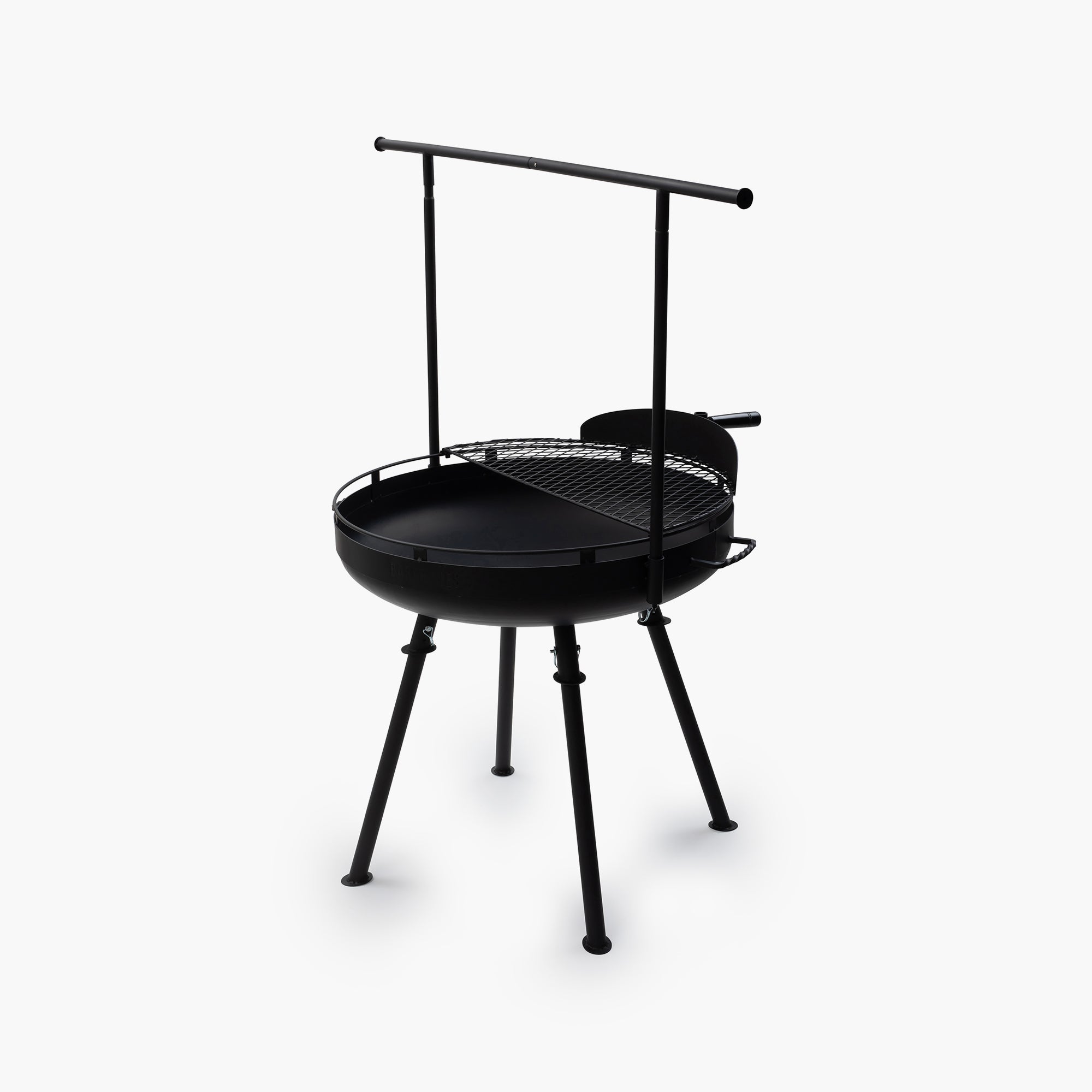 30 Inch Cowboy Fire Pit Grill for Outdoor Cooking, Camping, and Backyard BBQ – Heavy Duty Steel Fire Pit with Cooking Grate