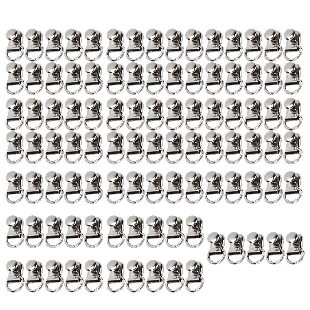 100 Sets Brass Shoe Boot Lace Hooks with Rivets - D-Ring Eyelet Buckles for Boots & Shoes - Perfect for Outdoor Hiking, Work Boots, and Fashion Footwear Accessories