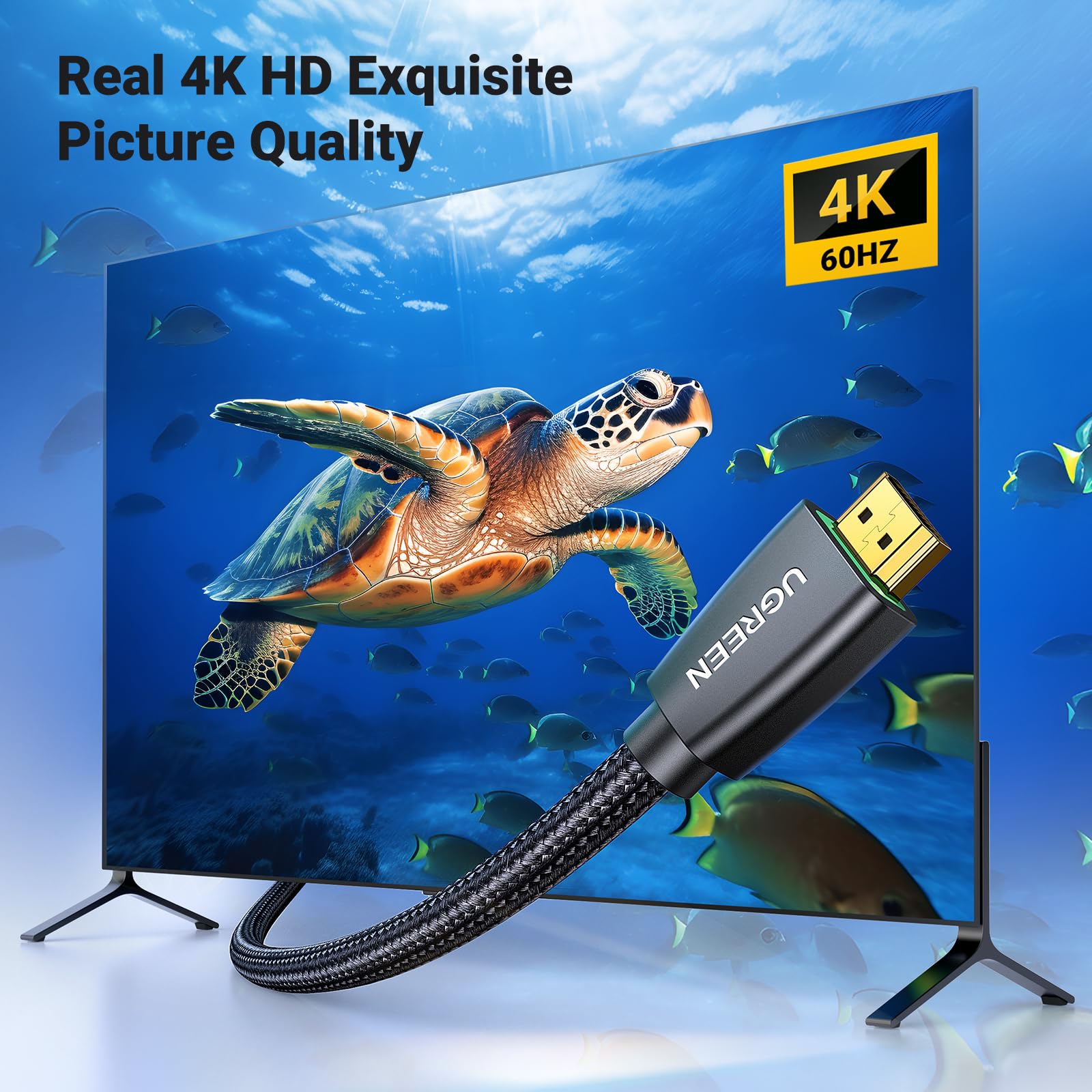 Panasonic HTB490 2.1 Channel Soundbar with Wireless Subwoofer - 320W Power, Dolby Atmos, Bluetooth Connectivity | UGREEN HDMI 2.0 Cable 4K@60Hz, 18Gbps High Speed, ARC Support - Perfect for Home Theater Systems & Gaming Setups