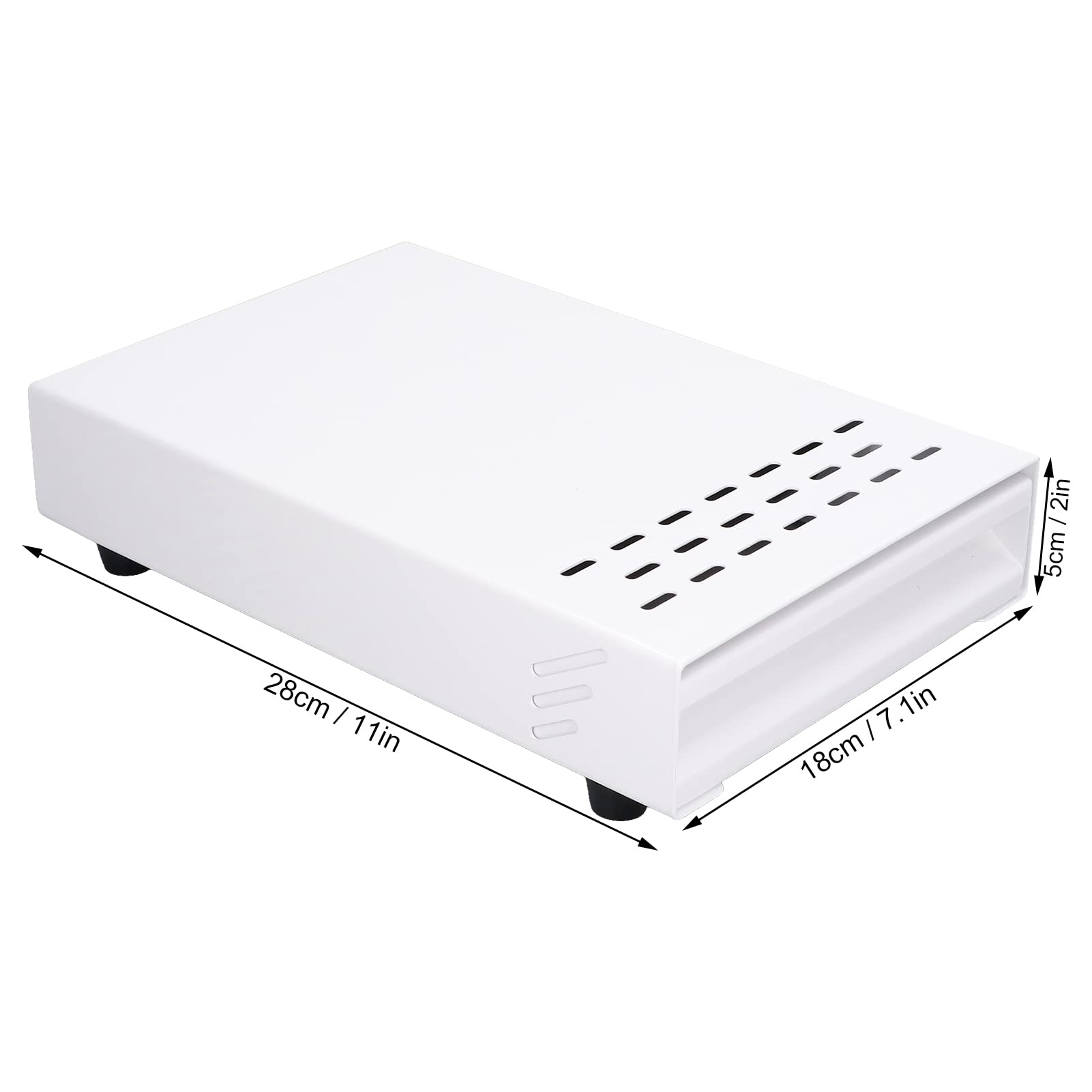 Premium Stainless Steel Coffee Knock Box Drawer - Thickened Barista-Grade Coffee Grounds Container for Home & Commercial Use - Durable Coffee Machine Accessory (White) - Perfect for Espresso Bars, Cafes & Kitchen Countertop Organization