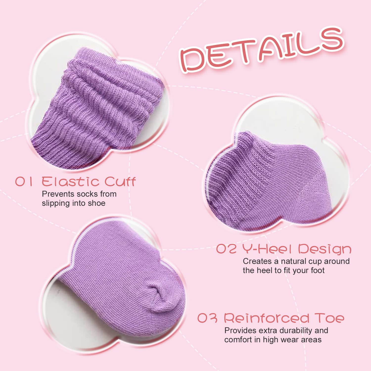 DOOVID Toddler Knee High Socks - Soft Cotton Crew Socks for Boys & Girls - Non-Slip Slouch Socks for Kids (2-5 Years) - Perfect for Playtime, School & Cold Weather
