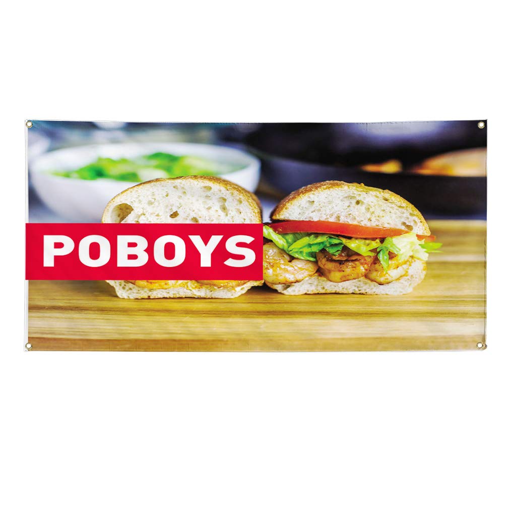 Vinyl Banner - 48x96 Inches, Weatherproof Outdoor Sign with 8 Grommets for Restaurant, Food & Industrial Advertising | Multiple Sizes Available | Perfect for Yard Signs, Business Promotion & Event Displays