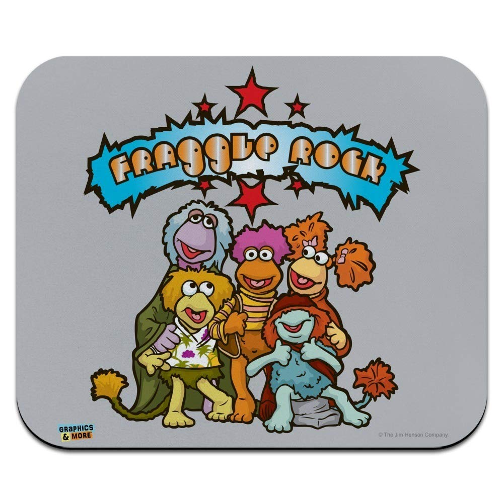 Fraggle Rock Cartoon Low Profile Thin Mouse Pad - Non-Slip Gaming & Office Desk Mat for Computers, Laptops - Perfect for Work, Gaming & Home Use