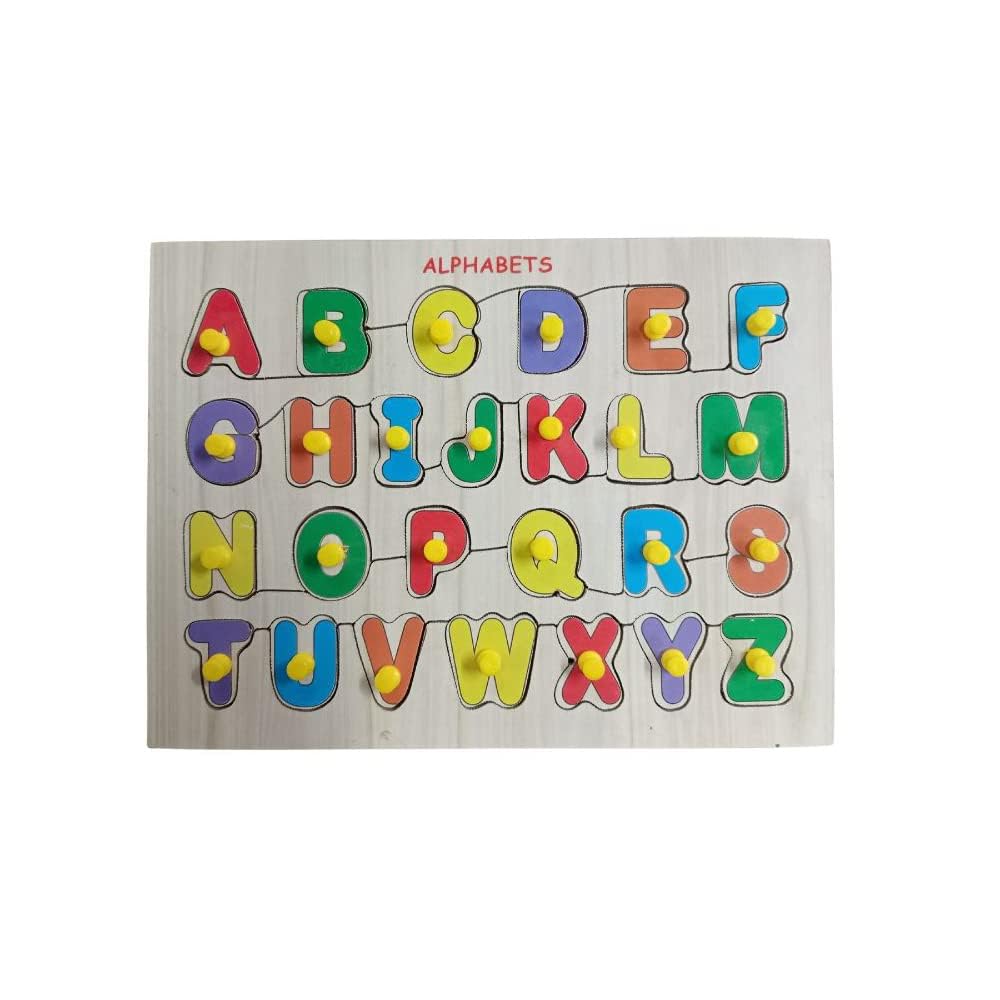 Wooden Alphabet Puzzle A-Z - Educational Learning Toy for Kids & Adults - Perfect for Preschool, Homeschool & Family Game Night