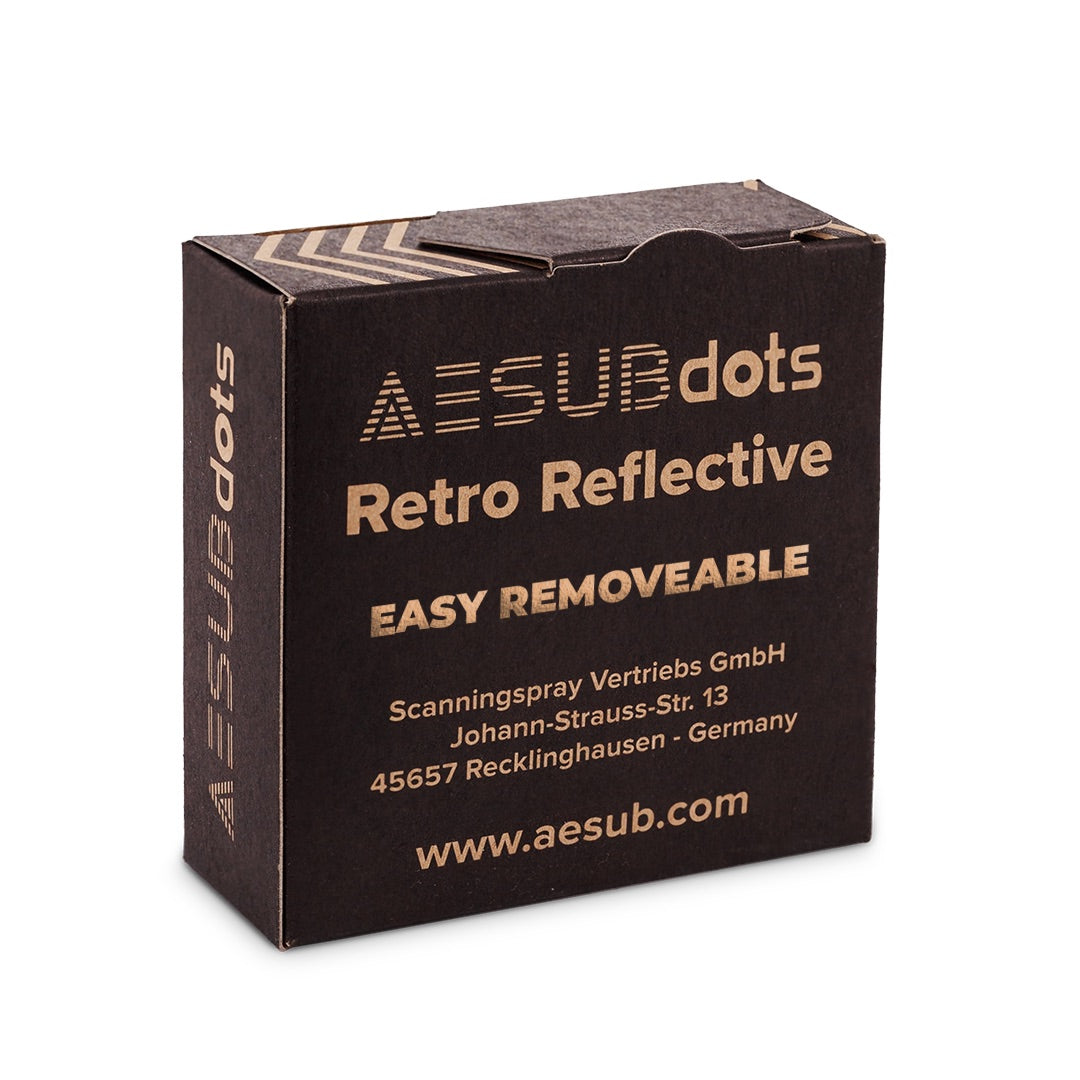 **AESUBdots Retro Reflective Targets - 6mm, 3000/Roll (Easy Remove) for 3D Scanning, Motion Capture & Surveying**