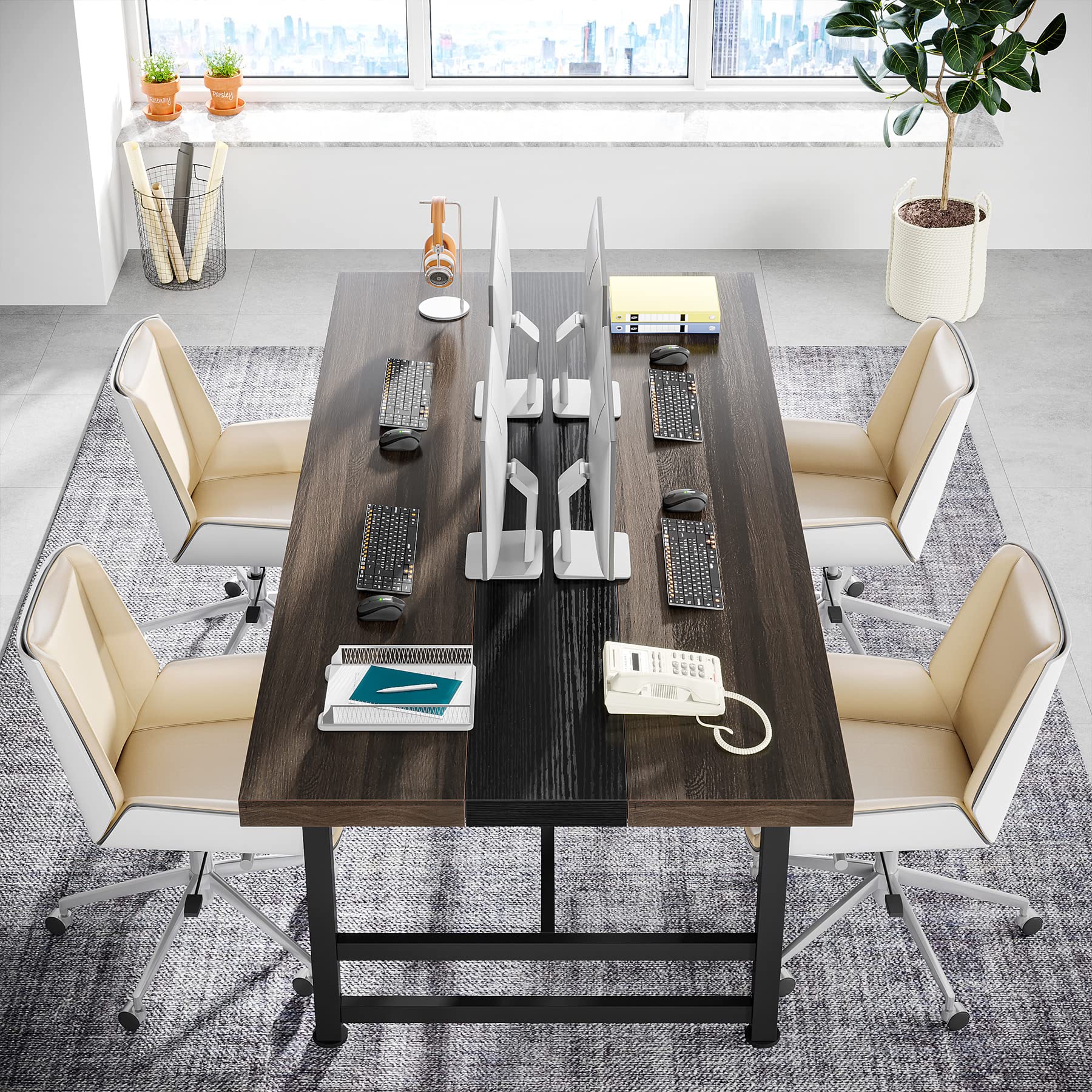 Tribesigns 6FT Rectangular Conference Table - 70.86