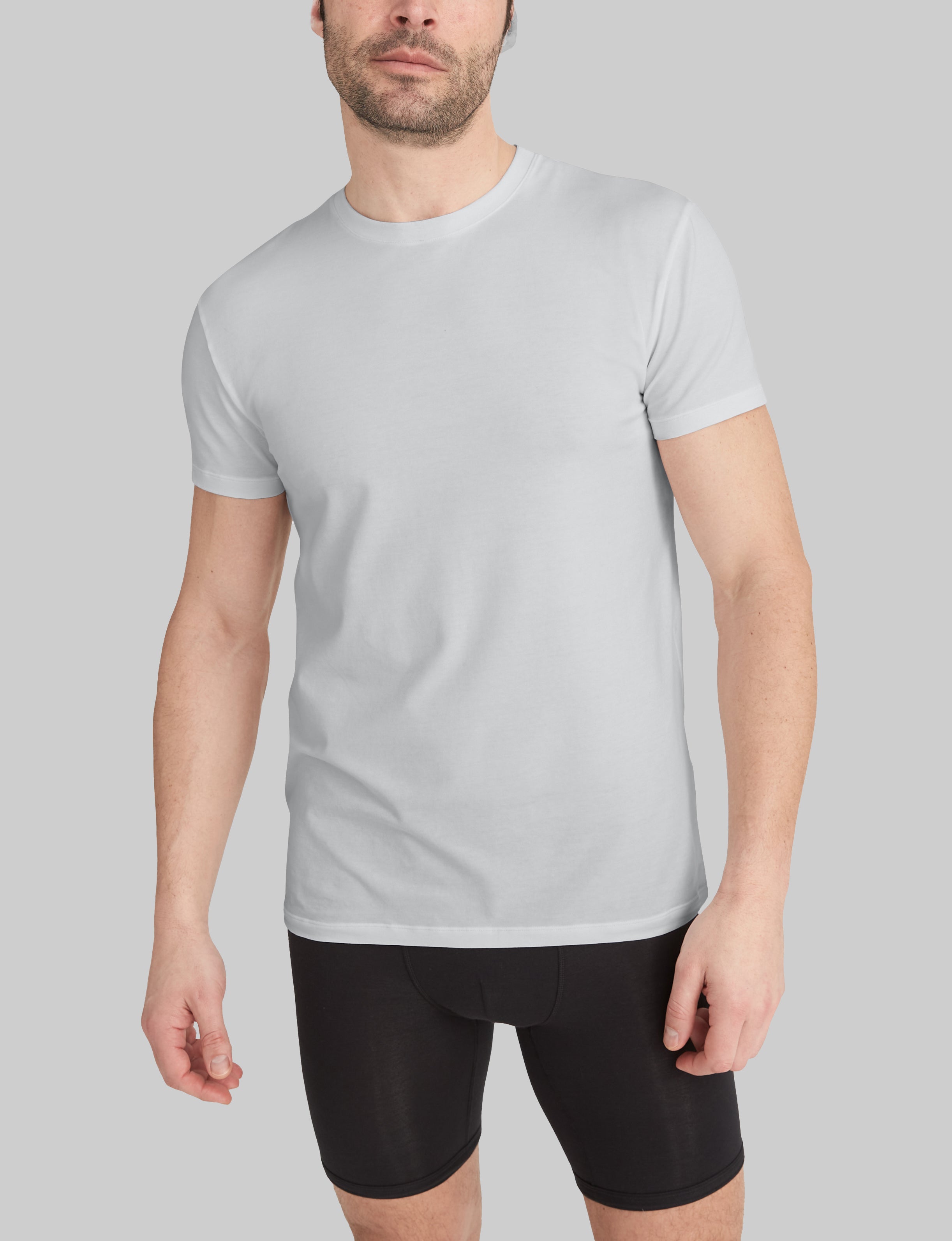 Premium Cotton Crew Neck Undershirt 3-Pack - Soft, Breathable & Comfortable for Men - Perfect for Layering, Casual Wear & Everyday Use