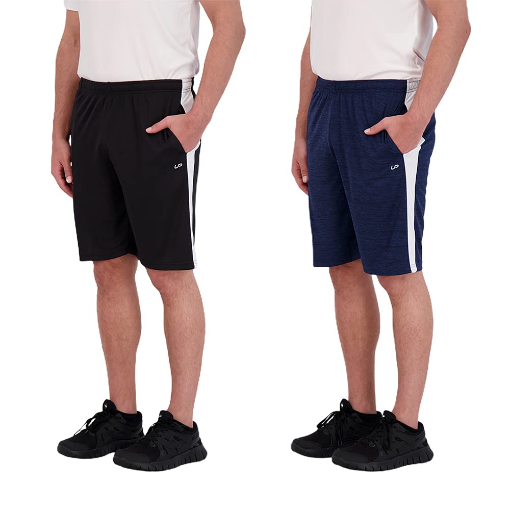 Unipro Men's Basketball Shorts 2 Pack - Quick Dry Mesh Athletic Shorts with Pockets for Gym, Workout & Training | Perfect for Basketball, Running & Casual Wear