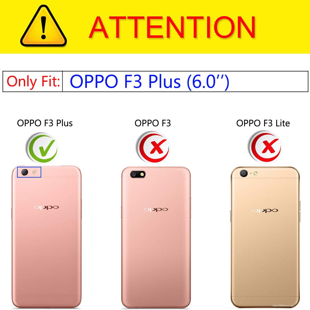 [3 Pack] Oppo F3 Plus Tempered Glass Screen Protector - Full Coverage HD Clear Anti-Scratch Screen Shield for Oppo F3 Plus Smartphone - Perfect for Daily Use, Gaming, and Outdoor Activities