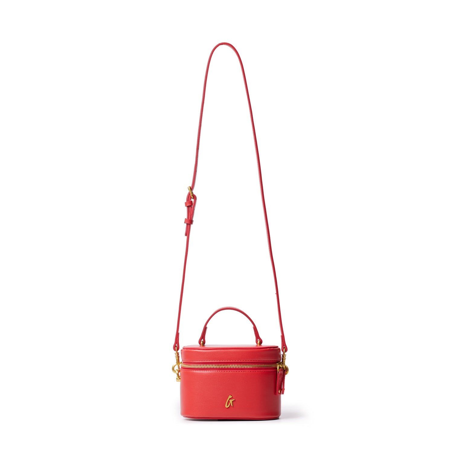 Mini Smooth Gold Vanity Bag - Elegant Red Clutch for Women | Perfect for Parties, Weddings & Evening Events