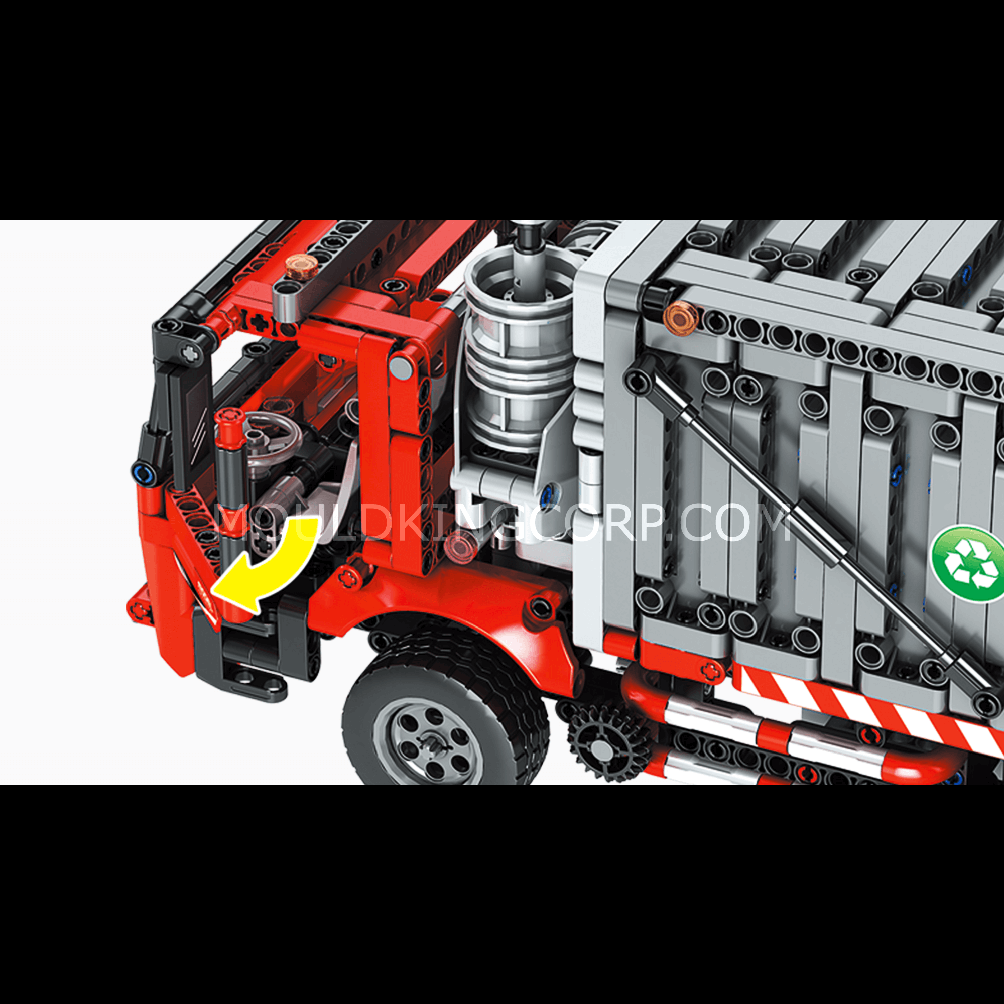 MOULD KING 15019 Remote Control Garbage Truck Building Set - 1,689 PCS STEM Construction Toy for Kids & Adults | Perfect for Creative Play, Birthday Gifts & Collectors Display