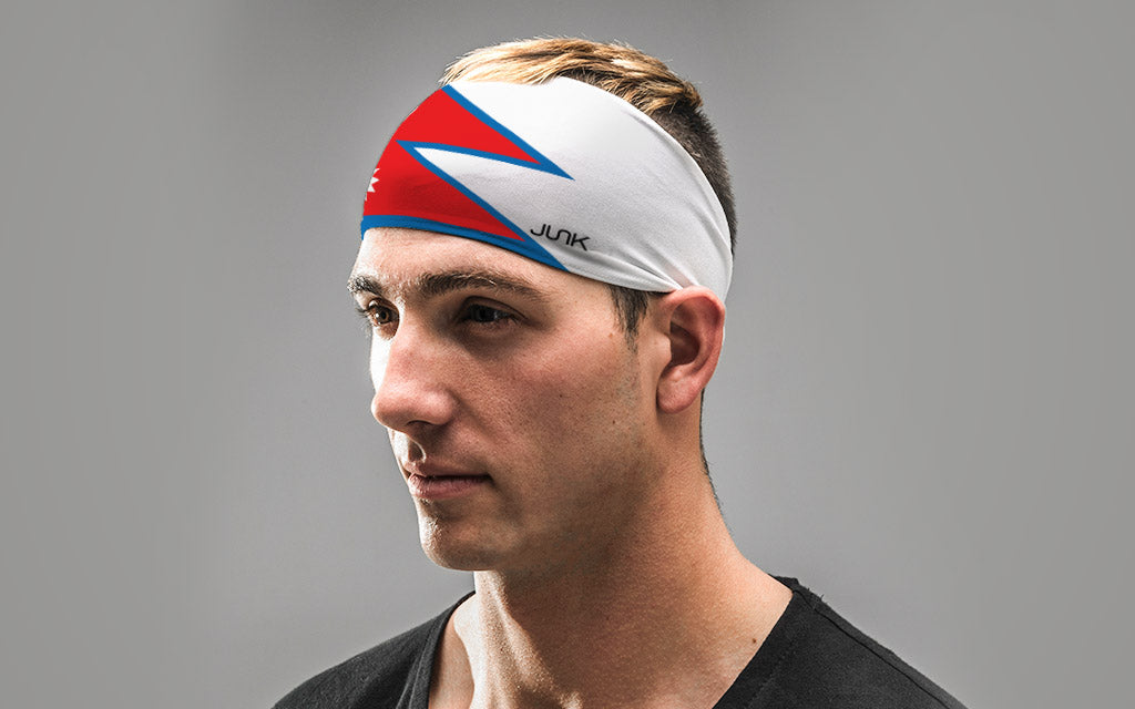 Nepal Flag Big Bang Lite Headband - Comfortable & Stylish Hair Accessory for Sports, Yoga, and Outdoor Activities