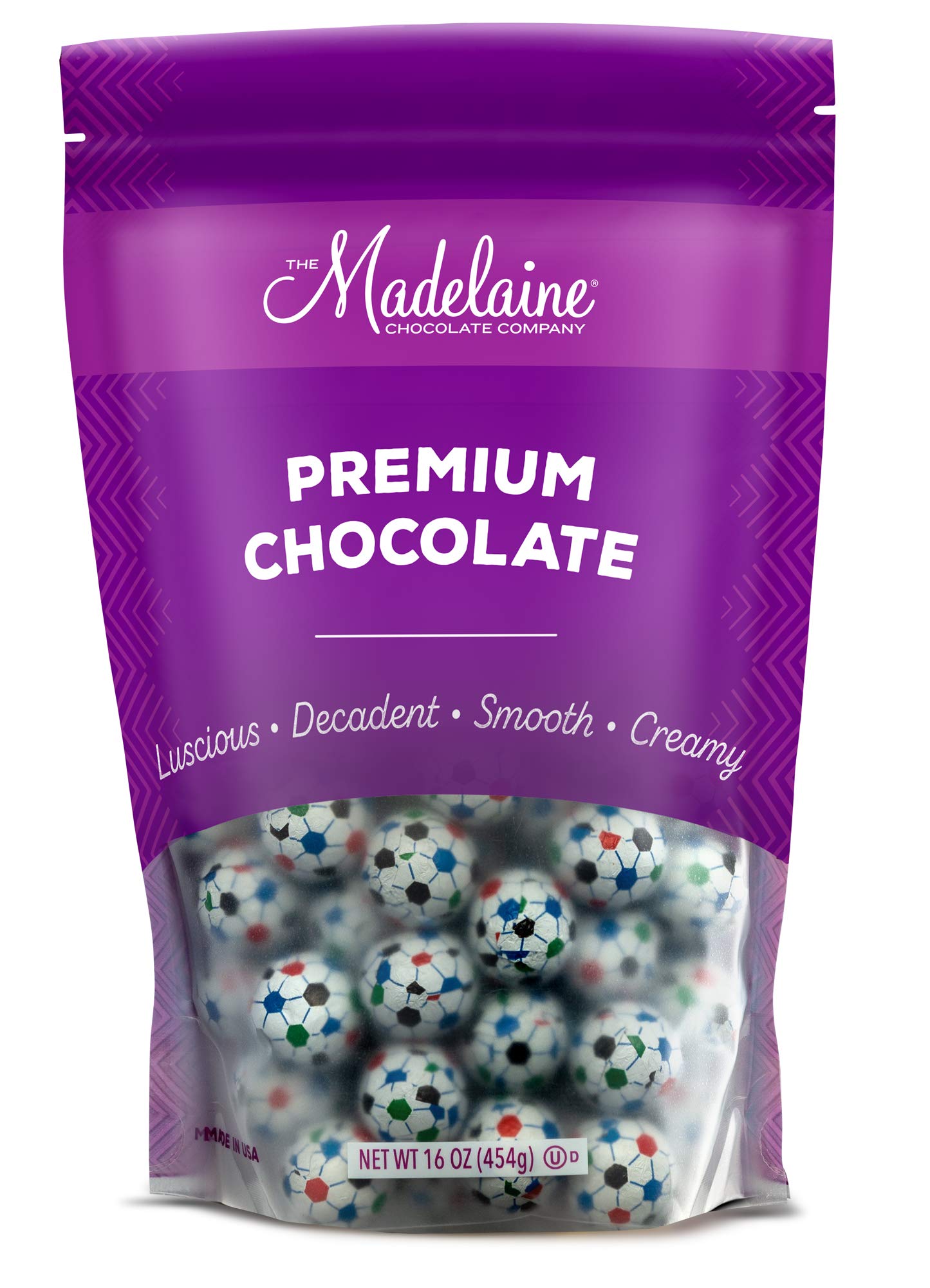 Premium Madelaine Milk Chocolate Soccer Ball Candy - 1 LB (80 Count) World Cup Party Favors, Bulk Chocolate Treats for Sports Events, Birthday Parties & Game Day Snacks