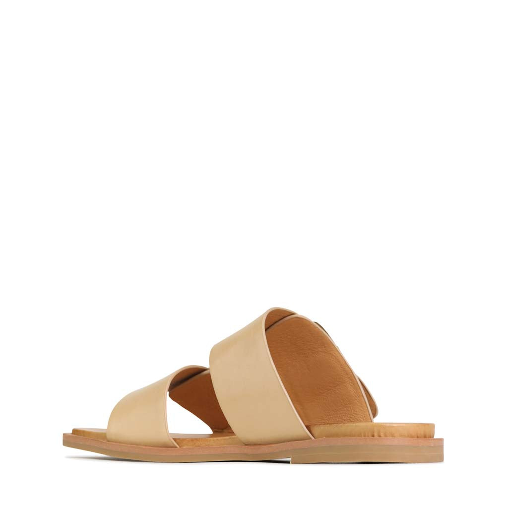 JETT LEATHER DOUBLE STRAP SLIDE SANDALS for Women - Comfortable & Stylish Summer Slides - Perfect for Beach, Pool, and Casual Outings