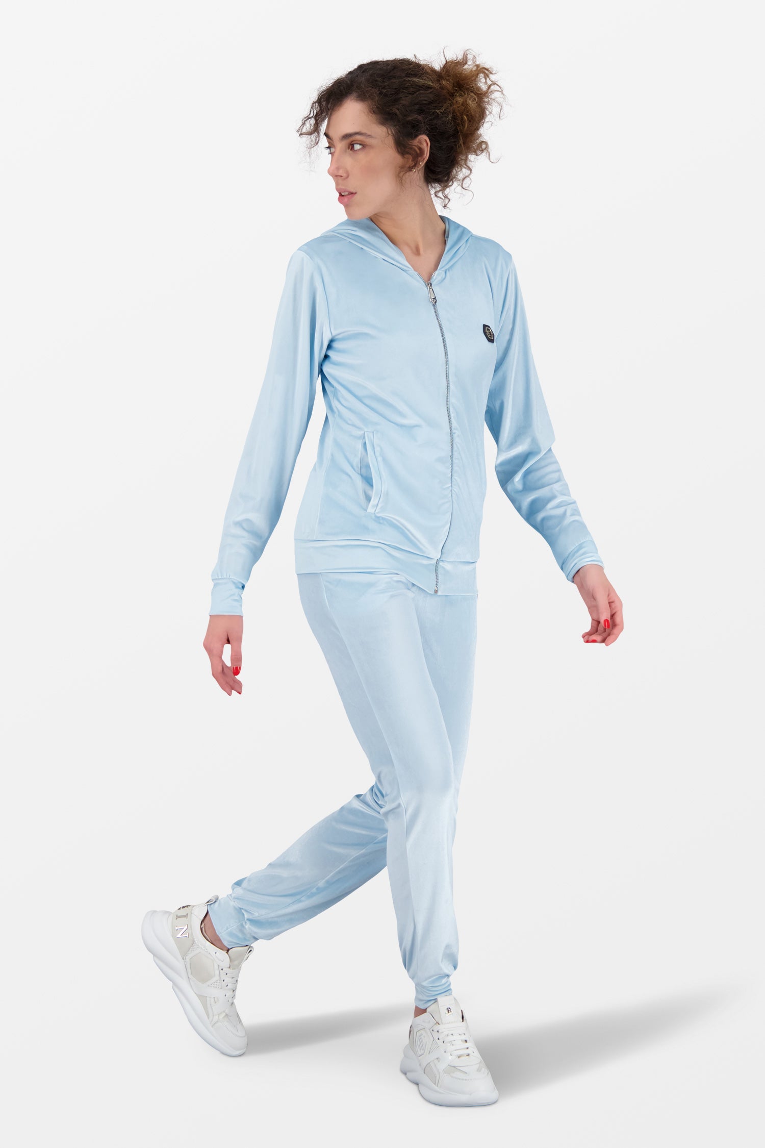Philipp Plein Light Blue Crystal Skull Tracksuit - Men's Luxury Designer Jogging Suit for Gym, Streetwear & Casual Outfits