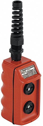 Square D 2-Button Up/Down Pendant Push Button Station, 2NO, NEMA 1 3 3R 4 4X Rated, Red (9001BW92R) - Industrial Control for Cranes, Hoists & Machinery