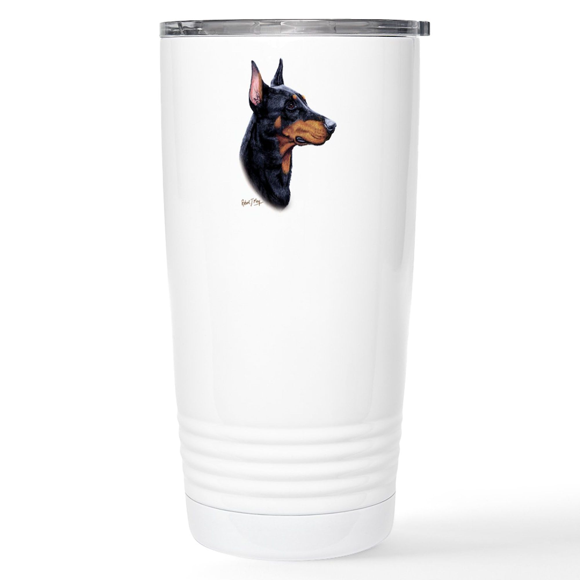 Doberman Stainless Steel Travel Mug 20 oz - Insulated Coffee Tumbler with Lid - Perfect for Hot & Cold Drinks - Great for Travel, Office, and Outdoor Activities
