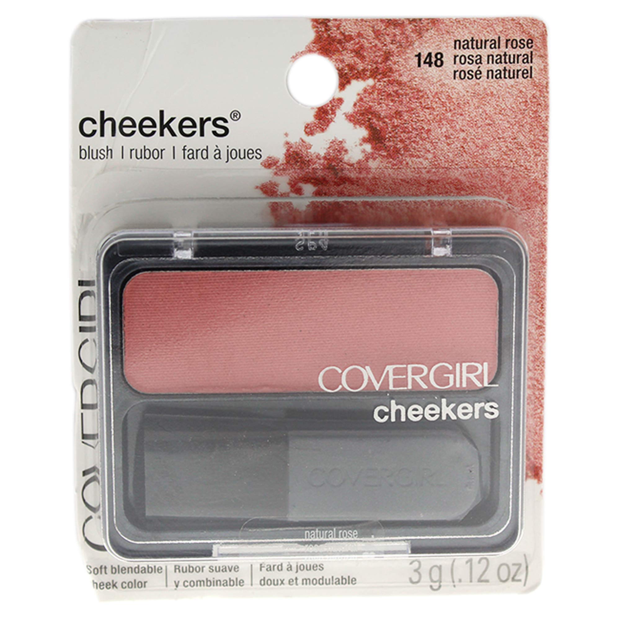 COVERGIRL Cheekers Blendable Powder Blush in Natural Rose - 0.12 oz | Long-Lasting, Buildable Color for a Flawless, Natural Glow | Perfect for Everyday Wear & Special Occasions