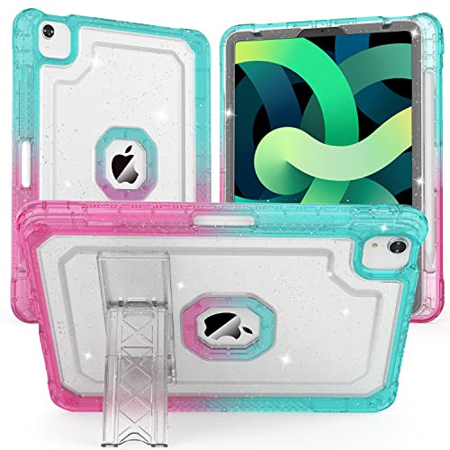 #06 Teal tp Pink Glitter