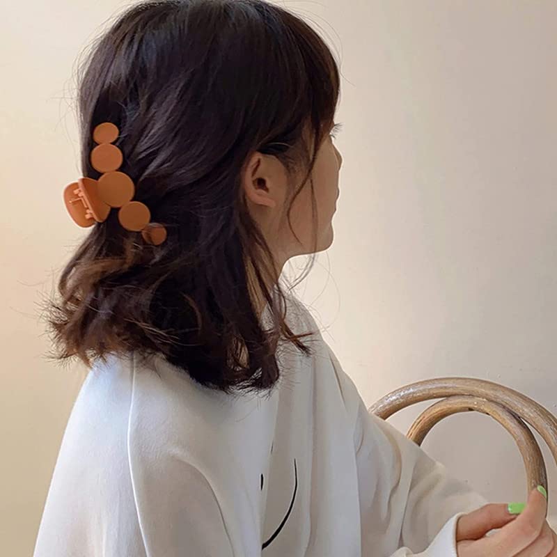 CHIROGRAPHY Hair Claw Clips for Women - 6 Colors, 4 Inch Matte Non-Slip Strong Hold Hair Clips for Thin & Thick Hair - Perfect for Ponytails, Buns & Everyday Hairstyles