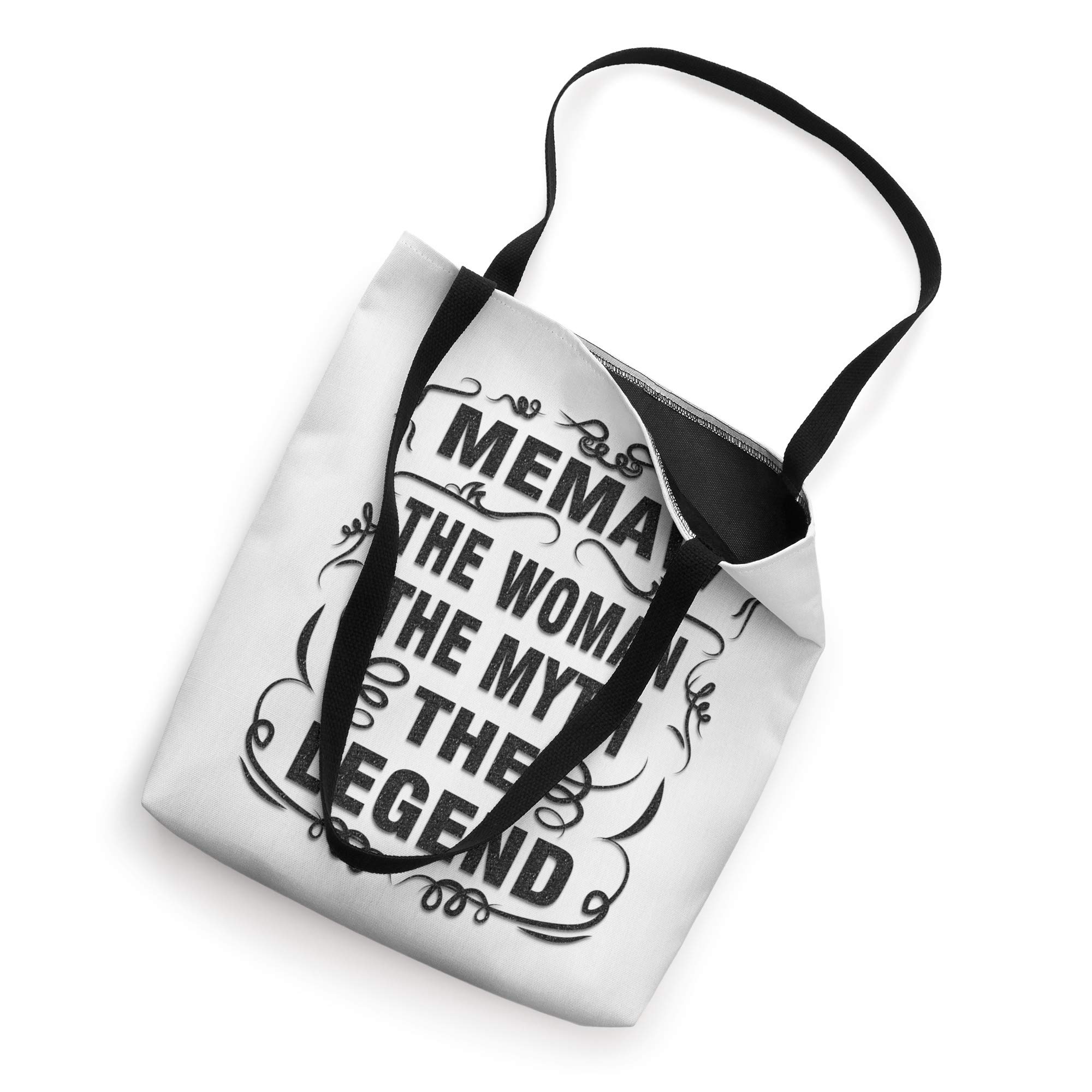 Memaw The Woman The Myth The Legend Tote Bag - Premium Cotton Canvas Gift for Women, Mothers & Grandmothers - Perfect for Grocery Shopping, Beach Trips & Daily Use