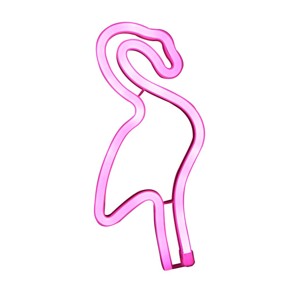 Rainbow Pineapple Flamingo LED Night Light - Colorful Neon Lamp for Bedroom, Kids Room, Christmas Party & Wedding Decor - USB Powered Flamingo Light for Home, Bar, Cafe