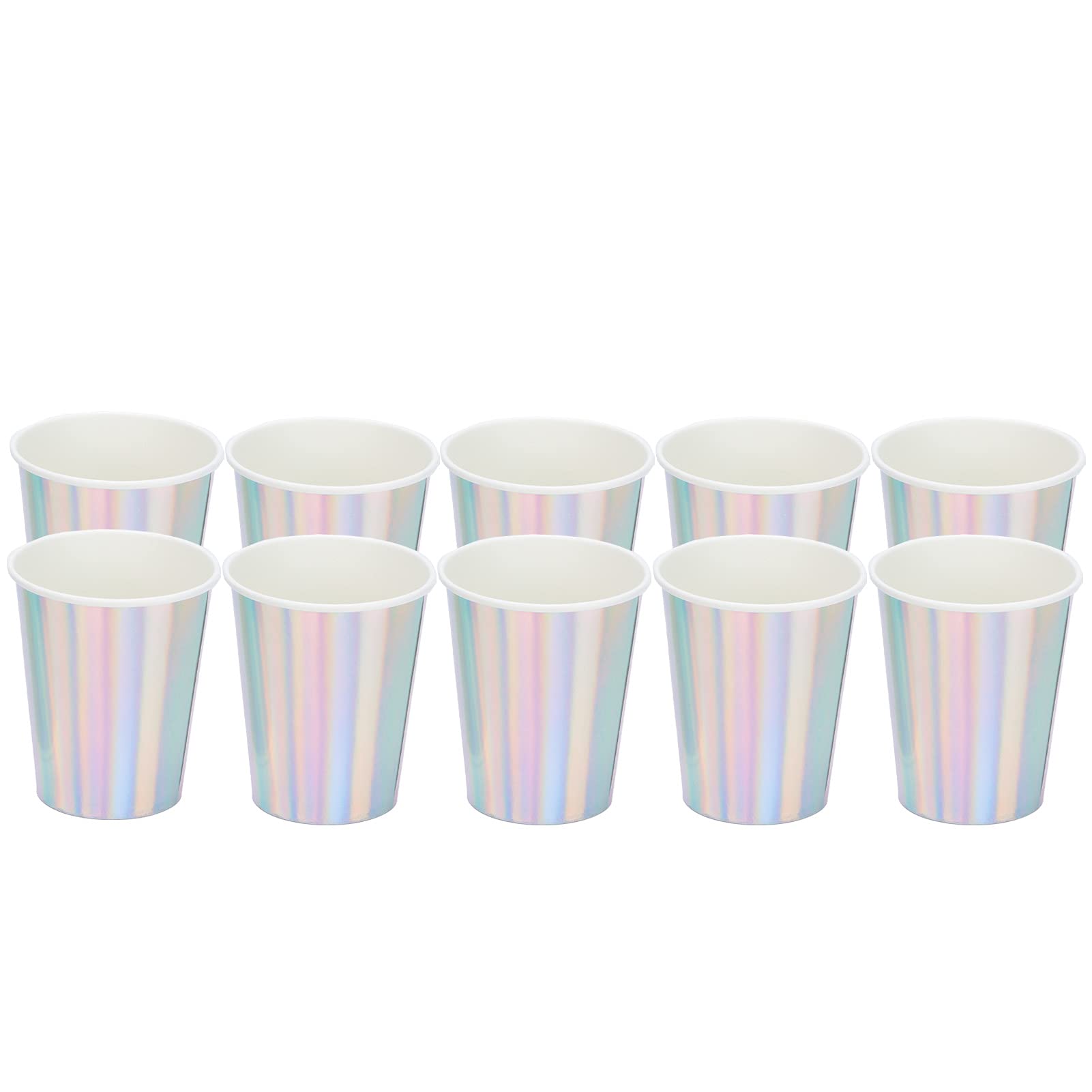 Eco-Friendly Disposable Paper Cups - 3 Vibrant Colors (Silver, Gold, Rose) for Parties, Weddings & Office Events | Bulk Pack of 50 | BPA-Free & Leak-Proof