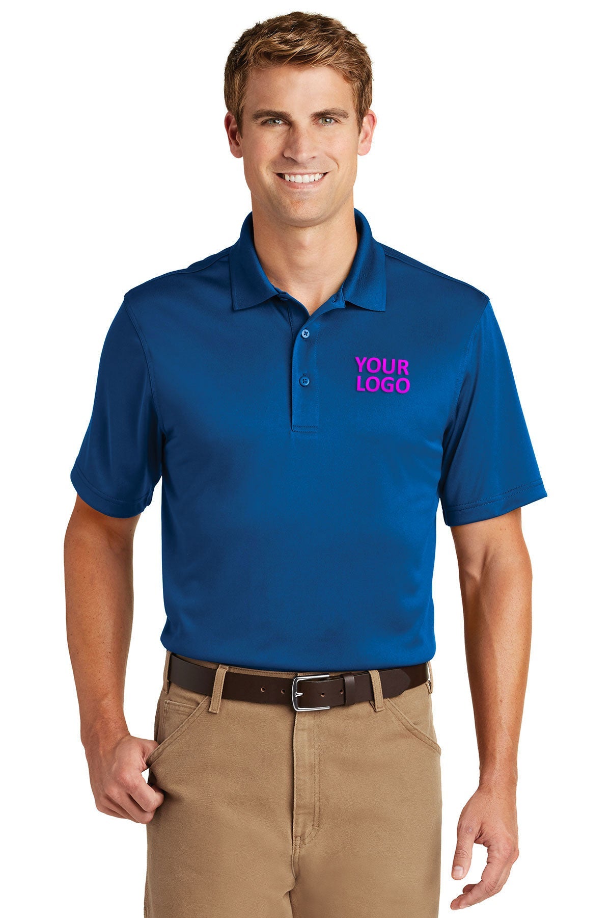 CornerStone Tall Select Snag Proof Polo Shirt for Men - Royal Blue - Durable Anti-Snag Golf & Business Casual Wear