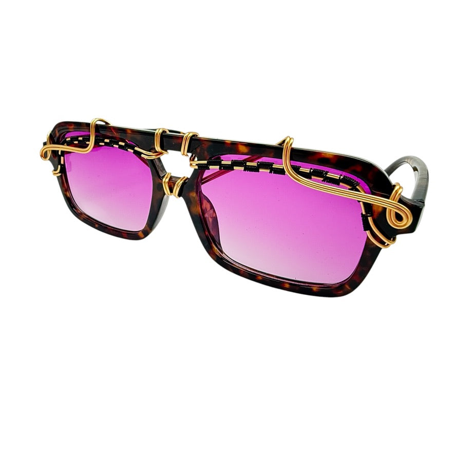Violet Tortoise Aviator Sunglasses for Women & Men – Classic Retro Polarized UV Protection – Perfect for Driving, Travel, and Outdoor Activities