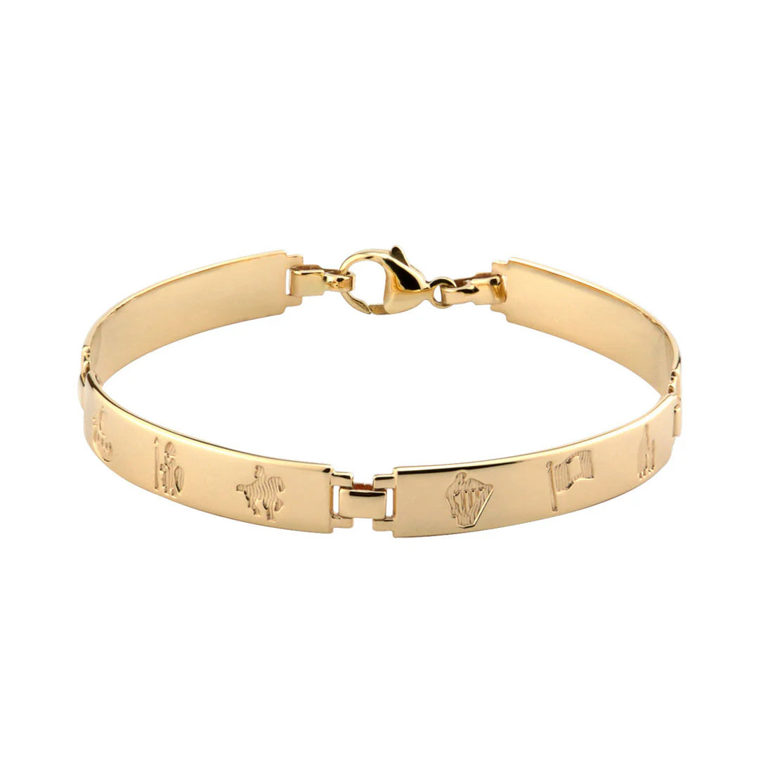 14K Gold Ladies 4 Link Bracelet - Irish History Inspired Jewelry for Women | Perfect for St. Patrick's Day, Irish Heritage Events & Gift Giving