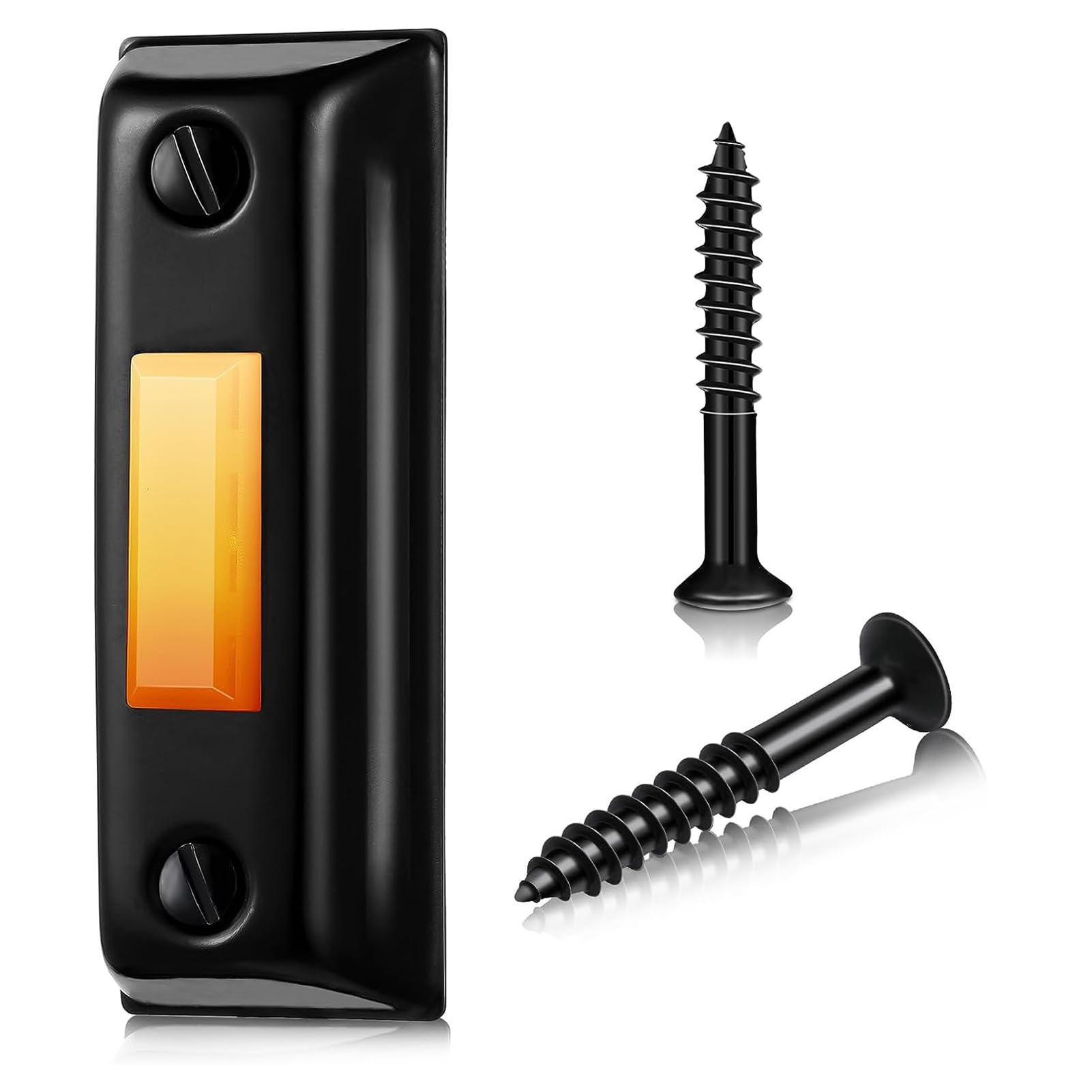 Vintage Retro Doorbell Button - 24-Hour Illuminated Metal Switch with Warm Yellow Light - Easy Installation & Reliable Black Finish - Perfect for Home, Office, or Vintage Style Decor