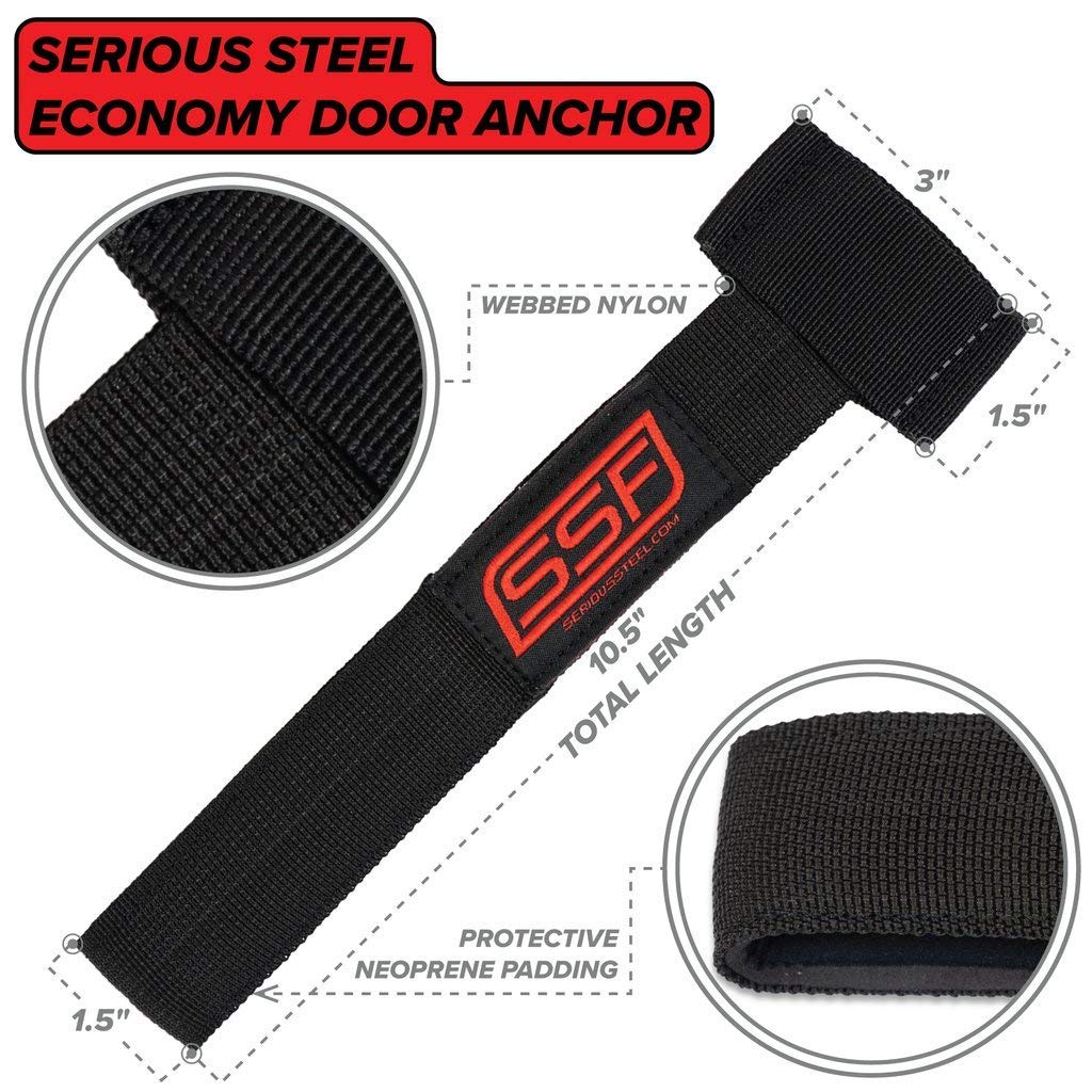 Serious Steel Fitness Resistance Bands with Door Anchor - Heavy Duty Exercise Bands for Home Workouts, Strength Training & Physical Therapy - Perfect for Gym, Yoga, Pilates & Rehabilitation