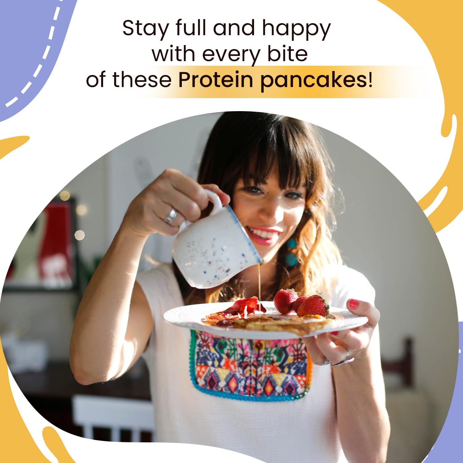 NutriWise High Protein Pancake Mix - 15g Protein per Serving | KETO Friendly, Low Carb, Low Sugar, Low Calorie | Weight Loss & Hunger Control Meal Replacement (Chocolate Chip, 7/Box) - Perfect for Breakfast, Post-Workout & Healthy Snacking