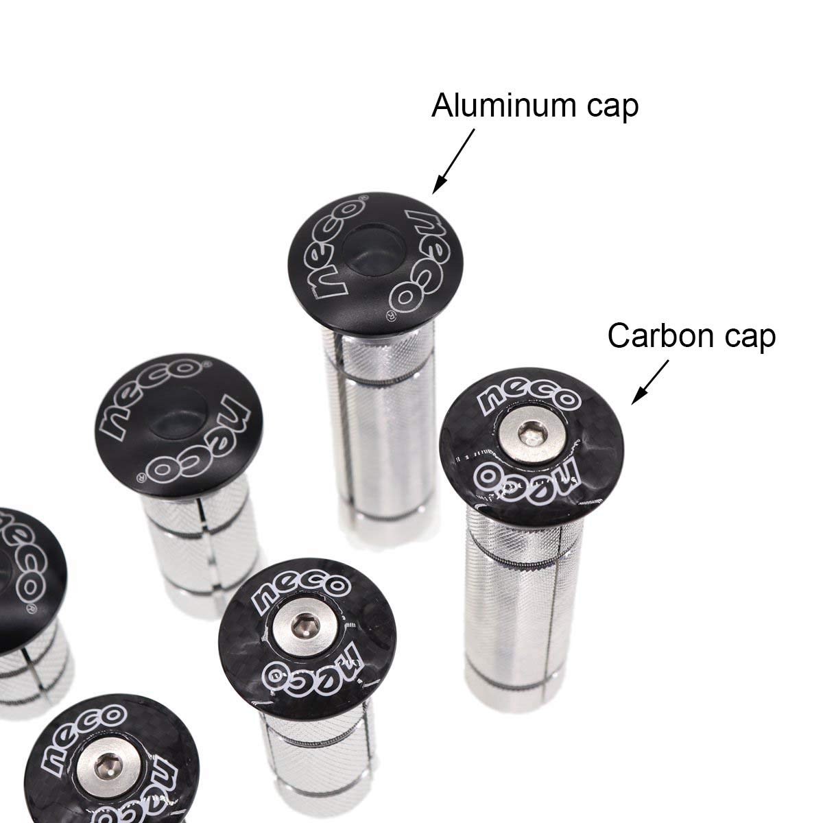 Neco Carbon Fiber Headset Expander Top Cap - Star Nut Plug Bolt for Bike Stems, Long Large Size | Perfect for MTB, Road Bikes & BMX Upgrades