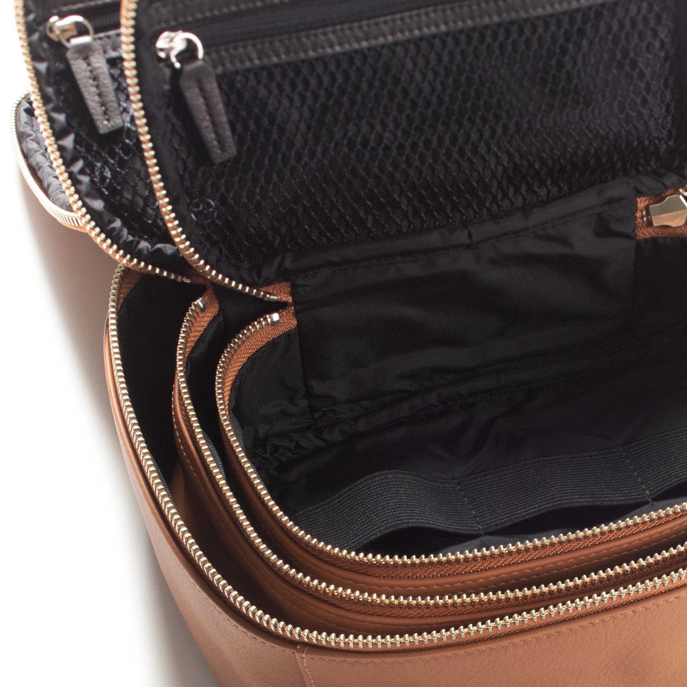 Premium Leather Nested Travel Organizer Trio Set - Cognac Brown | Perfect for Luggage, Suitcases & Carry-On Bags | Travel Accessories for Men & Women