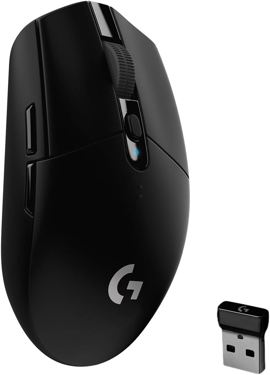 Logitech G305 LIGHTSpeed Wireless Gaming Mouse - Black (Renewed) | Ergonomic Design for PC, Mac, Laptop | Perfect for FPS, MOBA & Esports Gaming