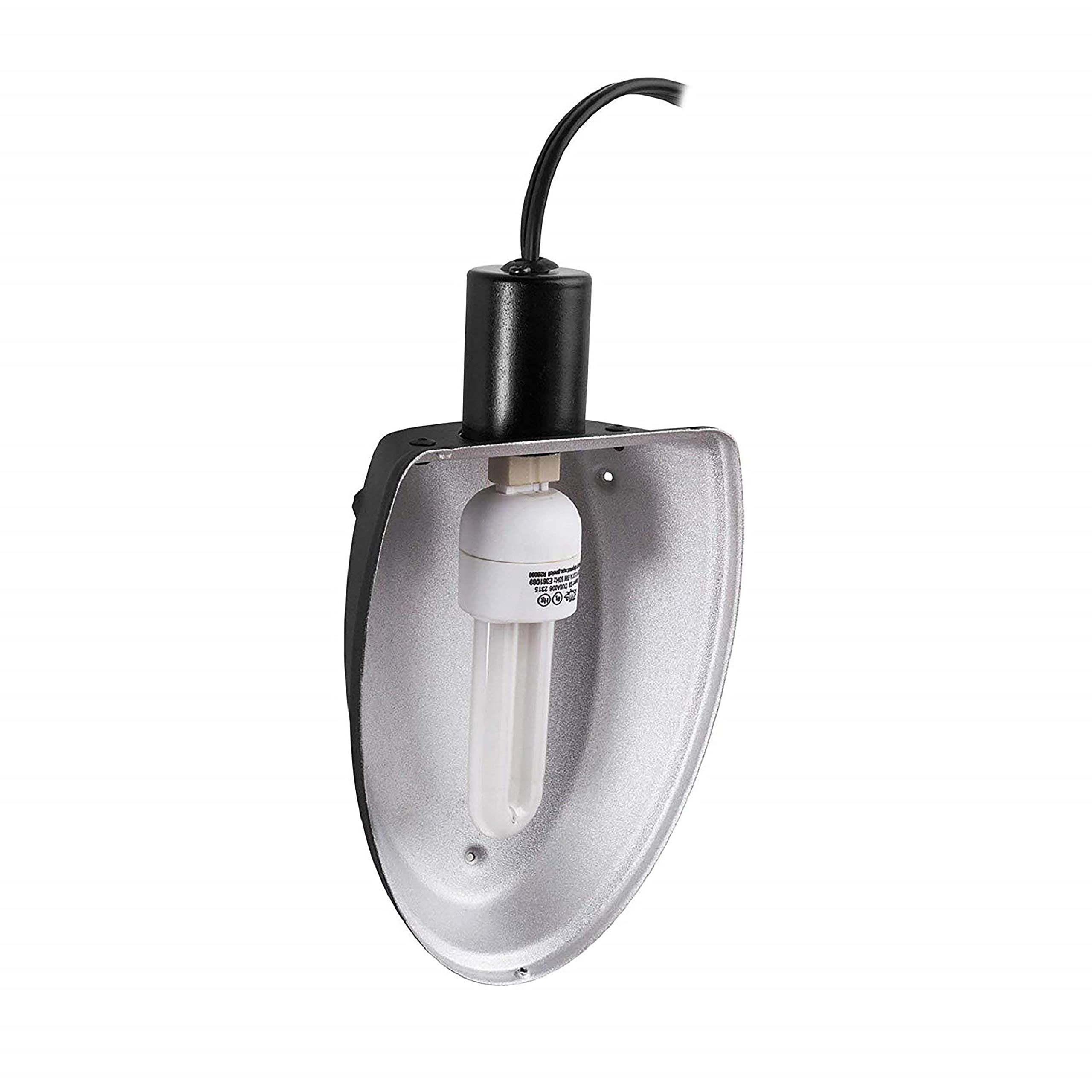Zilla Low Profile Reptile Terrarium Light Fixture - Single Black Heat Lamp for Lizards, Snakes & Amphibians - Perfect for Desert & Tropical Habitat Setups