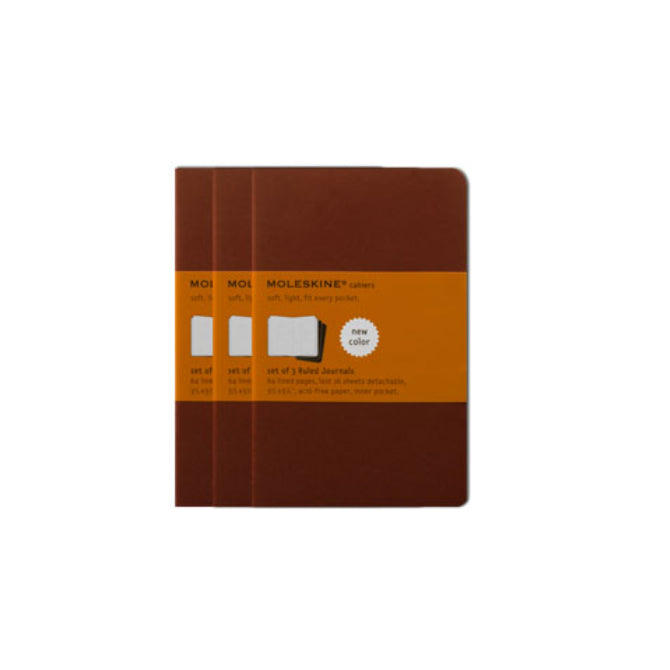 Moleskine Ruled Cahier Journal Set - Pack of 3 Notebooks for Writing, Sketching & Note Taking - Perfect for School, Office & Travel