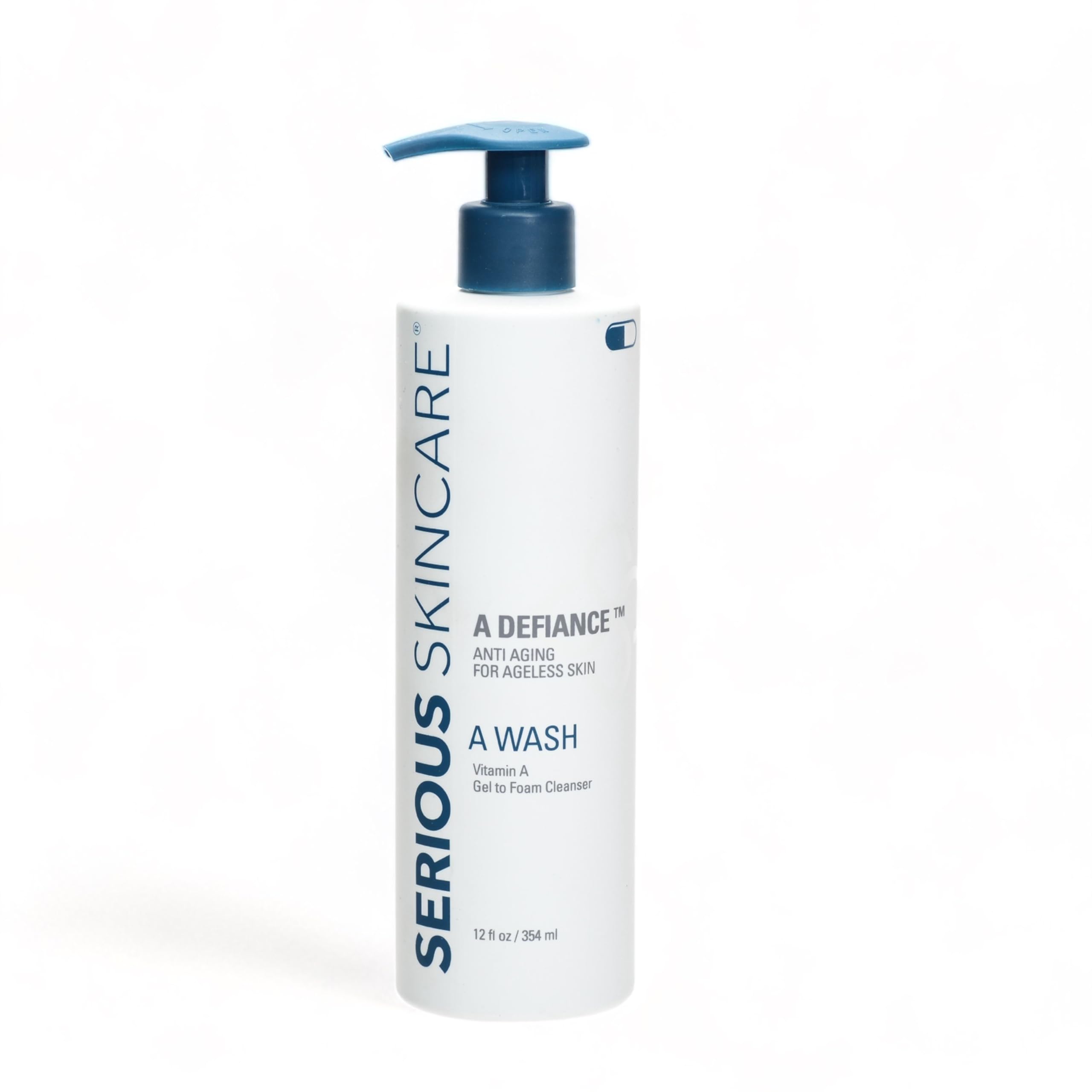 Serious Skincare Retinol Facial Wash - Gentle Cleansing & Exfoliating Gel-to-Foam Cleanser with Avena Sativa Extract - Hydrates Skin, Clarifies Pores, Removes Makeup, Oil & SPF - 12 Fl Oz + 4 Fl Oz Travel Size - Perfect for Daily Skincare Routine & Travel