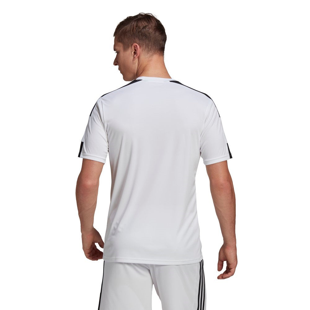 Adidas Adult Squadra 21 Soccer Jersey - White/White - Breathable Performance Shirt for Men - Perfect for Training, Matches & Fan Wear
