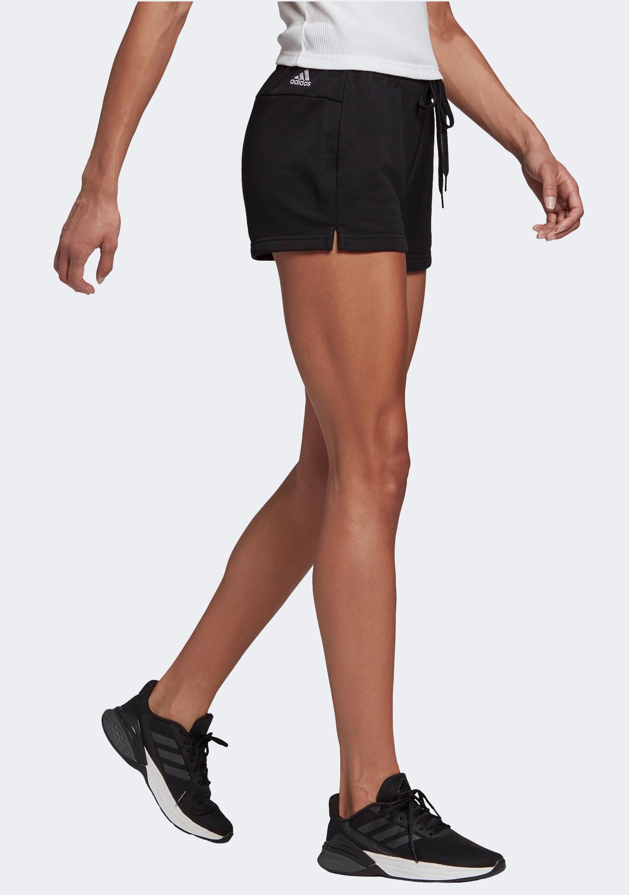 Adidas Women's Essentials Slim Logo Shorts - Comfortable Athletic Shorts for Running, Yoga & Gym - Perfect for Workouts & Casual Wear