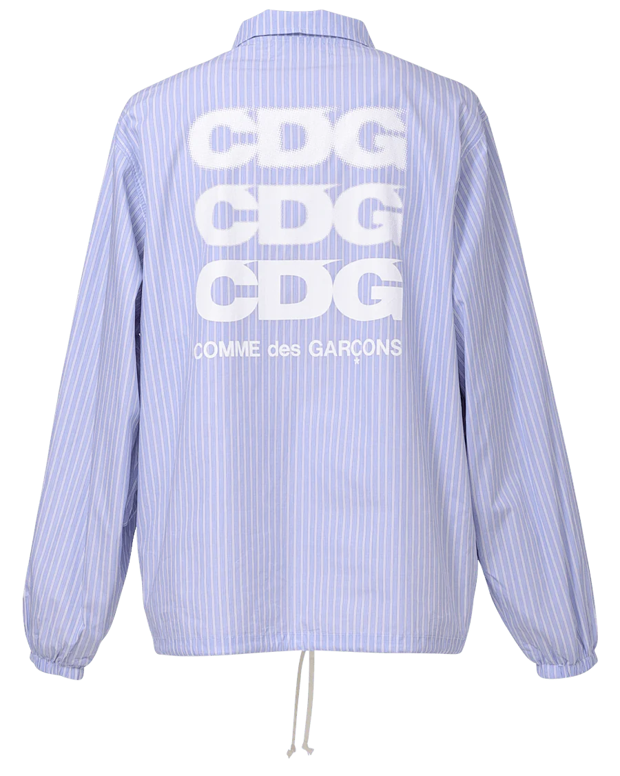 CDG Coach Jacket - Cotton Stripe Design | Preorder Now for Stylish Streetwear & Casual Outfits | Perfect for Urban Fashion & Everyday Wear