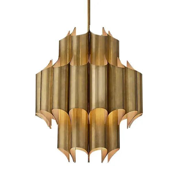 Modern Wave Metal Sheet Pendant Light - Sleek Ceiling Lighting for Dining Room, Kitchen, or Bedroom Decor