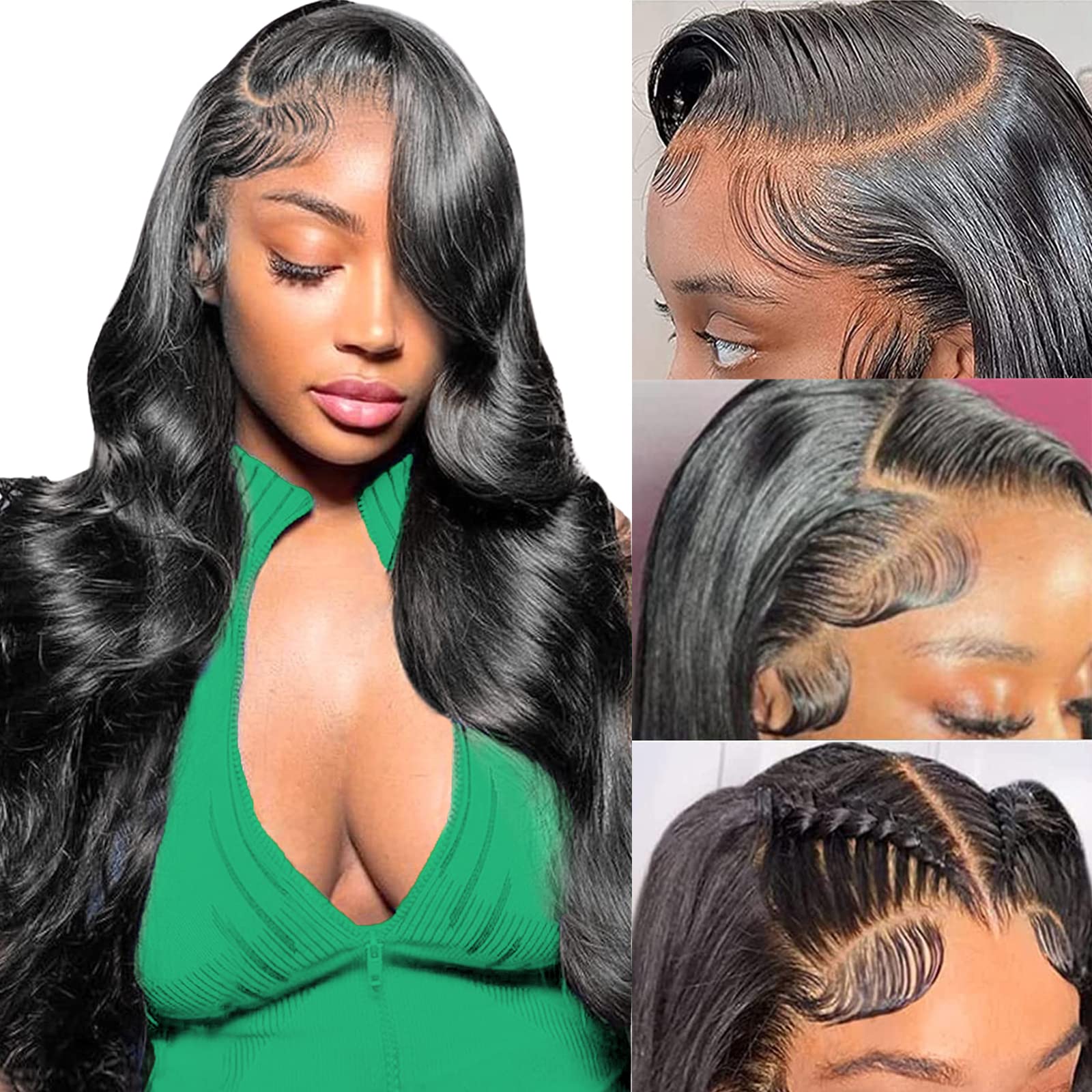 30 Inch 13x6 HD Lace Front Wig Human Hair - Body Wave 180 Density Pre Plucked Glueless Wigs for Black Women | 10A Quality | Perfect for Daily Wear, Special Occasions & Protective Styling