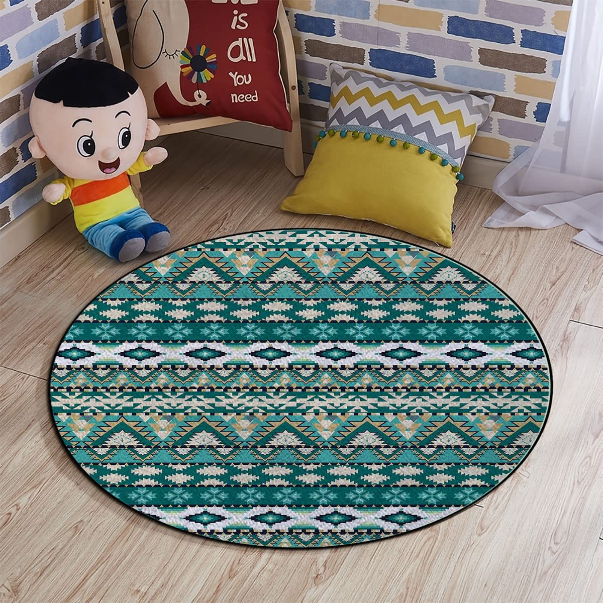 Non-Slip Round Chair Mat for Hardwood Floors - 60