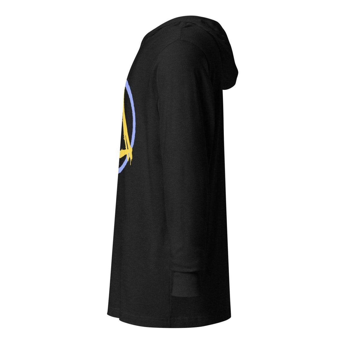 Graffiti Sobriety Symbol 'Nope' Hooded Long Sleeve Tee - Streetwear Fashion for Urban Lifestyle & Music Festivals