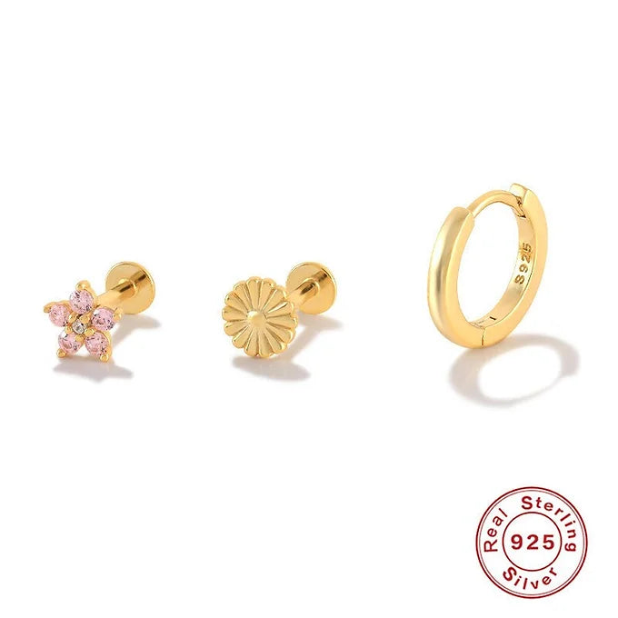 925 Sterling Silver Cartilage Earrings Set - Minimalist Small Hoop & Stud Earrings for Women | HC031 | Perfect for Daily Wear, Gifts & Special Occasions