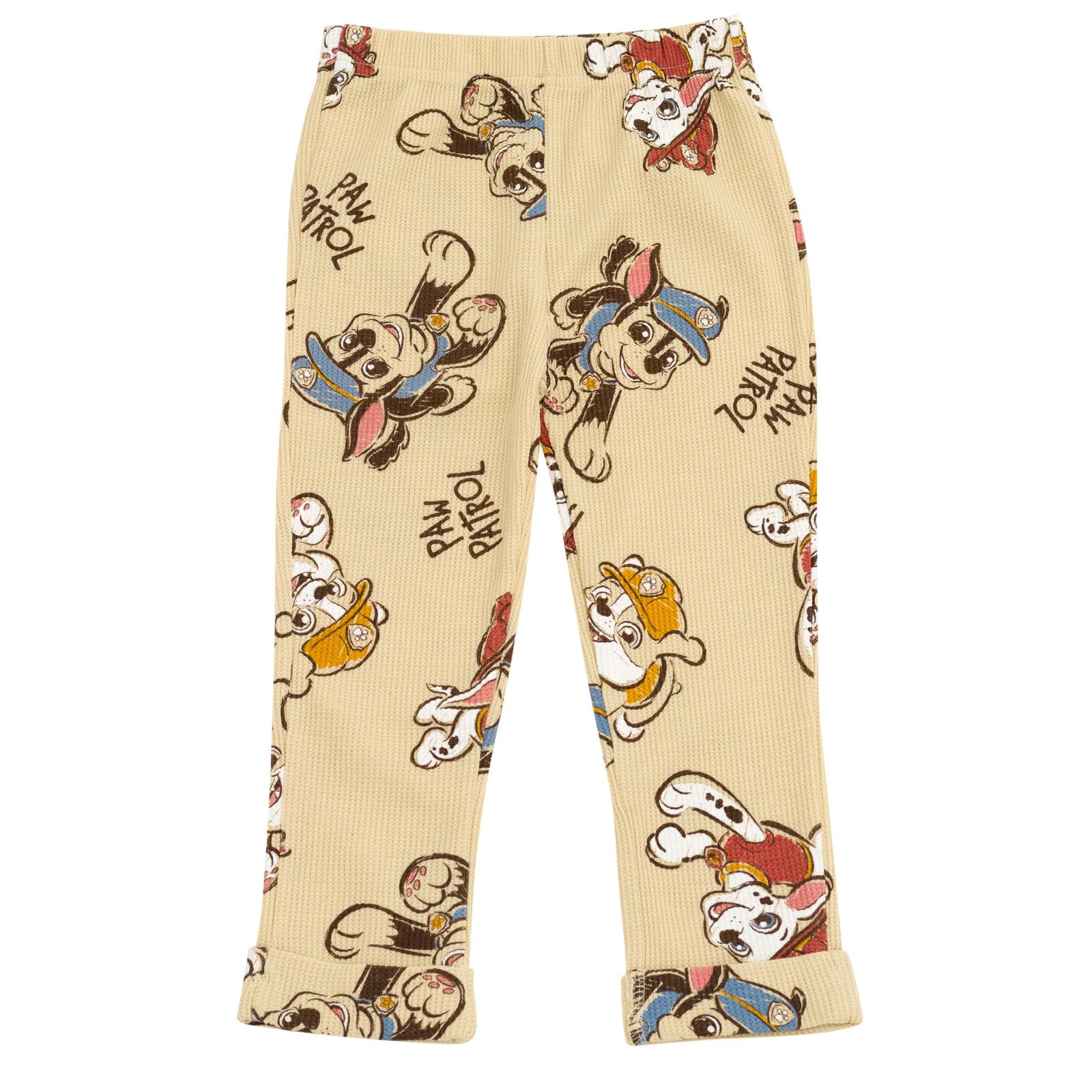 Paw Patrol Waffle Knit Pullover Sweatshirt & Jogger Pants Outfit Set for Newborn to Kids (0-3M-5T) - Cute Cartoon Character Matching Pajamas for Playtime & Bedtime